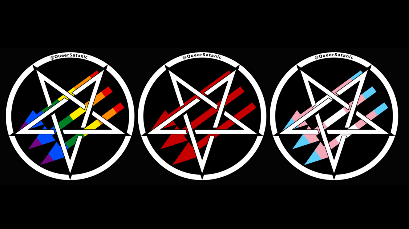 Satanic Antifascism logo and variants