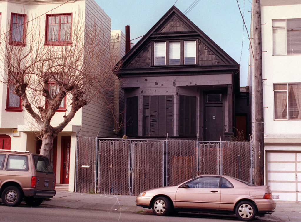 This building on California Street in San Francisco, known as the Satan House or the Black House, was used as the headquarters of the Church of Satan formerly run by Anton LaVey. | Deanne Fitzmaurice / San Francisco Chronicle / Polaris